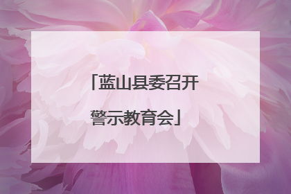 蓝山县委召开警示教育会