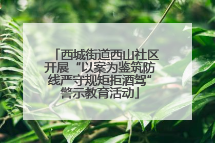 西城街道西山社区开展“以案为鉴筑防线严守规矩拒酒驾”警示教育活动