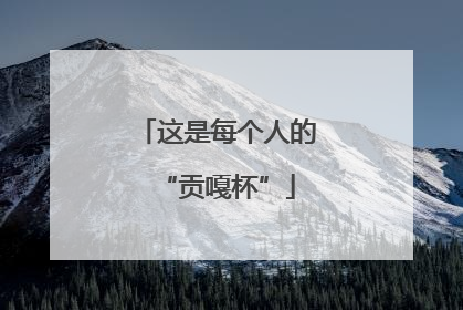 这是每个人的“贡嘎杯”