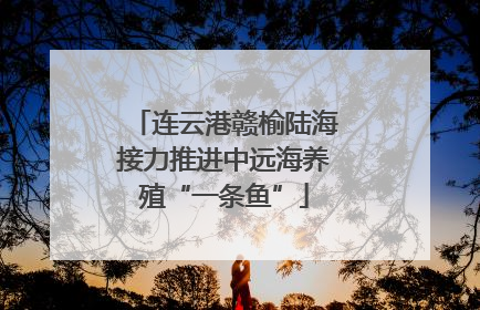 连云港赣榆陆海接力推进中远海养殖“一条鱼”