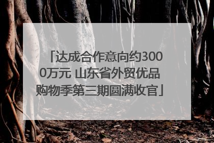 达成合作意向约3000万元 山东省外贸优品购物季第三期圆满收官