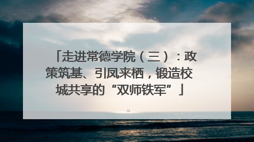 走进常德学院（三）：政策筑基、引凤来栖，锻造校城共享的“双师铁军”