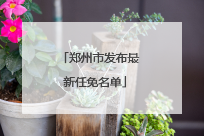 郑州市发布最新任免名单
