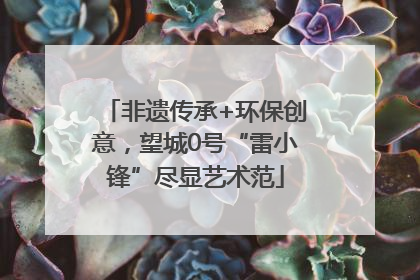 非遗传承+环保创意，望城0号“雷小锋”尽显艺术范
