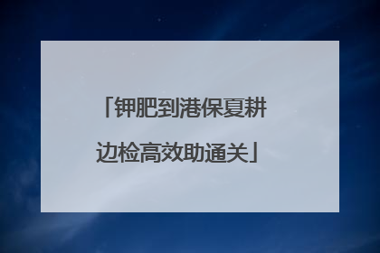 钾肥到港保夏耕 边检高效助通关