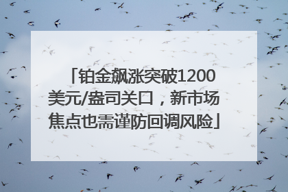 铂金飙涨突破1200美元/盎司关口，新市场焦点也需谨防回调风险
