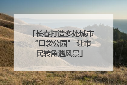长春打造多处城市“口袋公园” 让市民转角遇风景