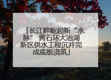 长江畔崛起新“水脉” 黄石环大冶湖新区供水工程沉井完成底板浇筑
