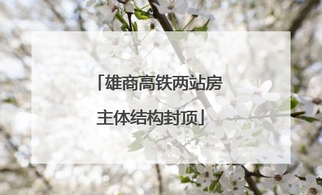 雄商高铁两站房主体结构封顶