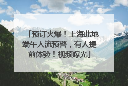 预订火爆！上海此地端午人流预警，有人提前体验！视频曝光