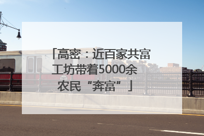 高密：近百家共富工坊带着5000余农民“奔富”