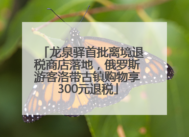 龙泉驿首批离境退税商店落地，俄罗斯游客洛带古镇购物享300元退税