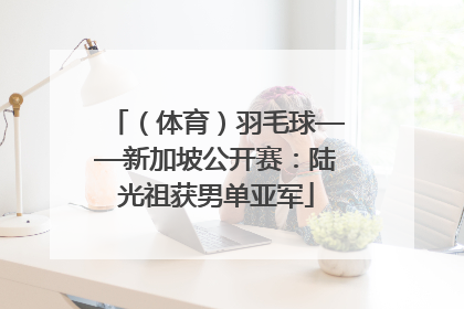（体育）羽毛球——新加坡公开赛：陆光祖获男单亚军
