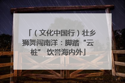 （文化中国行）壮乡狮舞闯南洋：脚踏“云桩” 饮誉海内外