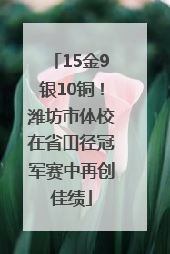 15金9银10铜！潍坊市体校在省田径冠军赛中再创佳绩