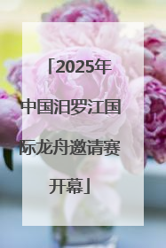 2025年中国汨罗江国际龙舟邀请赛开幕