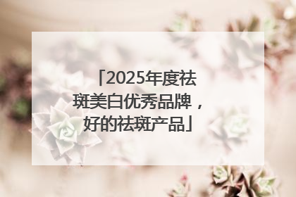 2025年度祛斑美白优秀品牌，好的祛斑产品