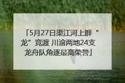 5月27日渠江河上群“龙”竞渡 川渝两地24支龙舟队角逐最高荣誉