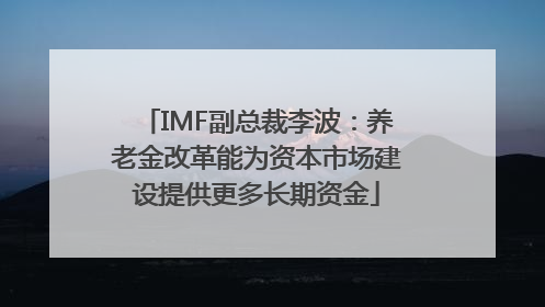 IMF副总裁李波：养老金改革能为资本市场建设提供更多长期资金